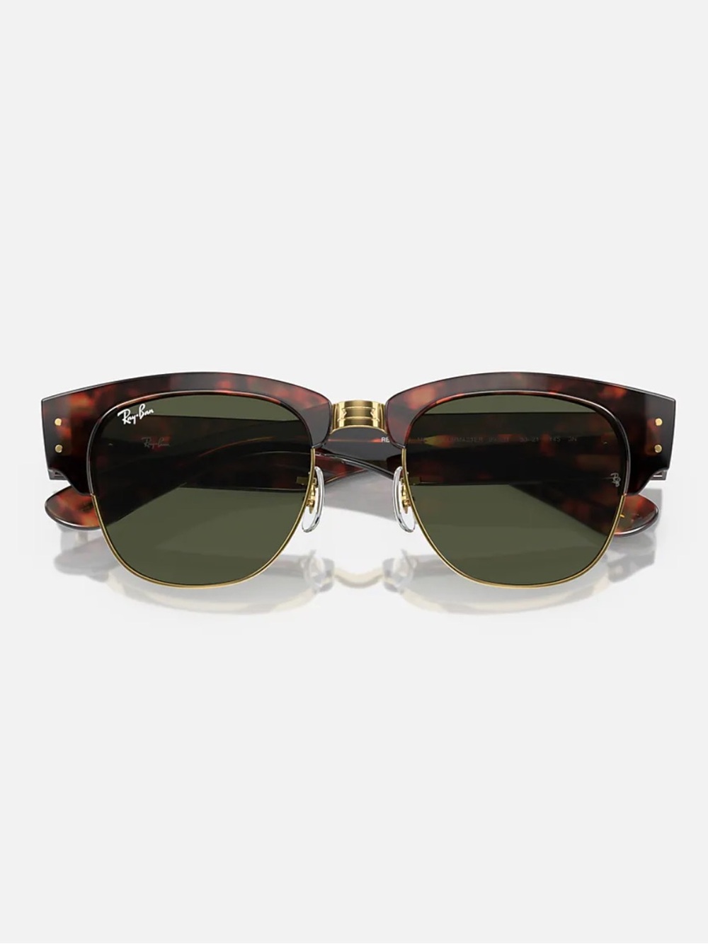 Ray-Ban Mega club master Tortoiseshell and Gold  with Green Lenses